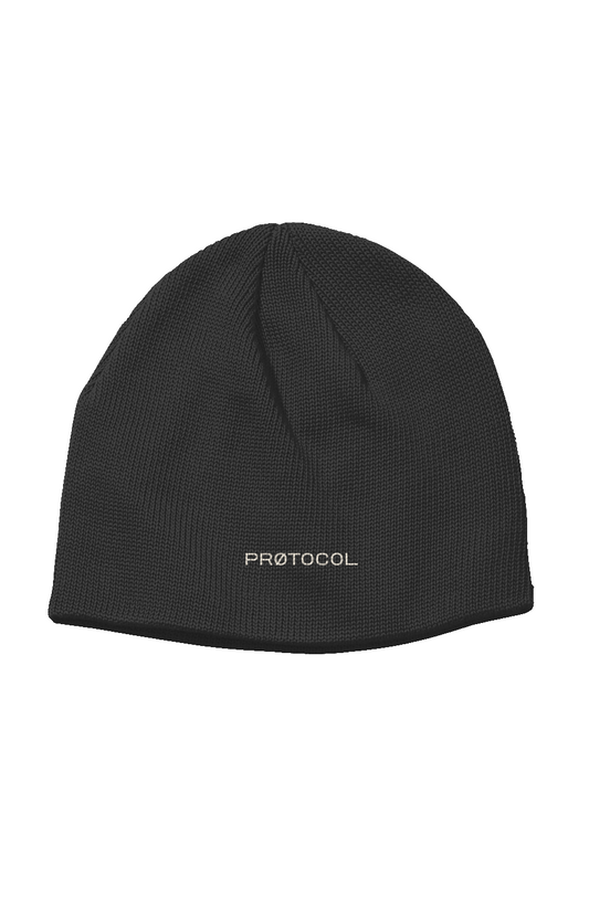 PR TOCOL Minimal Knit Beanie Black